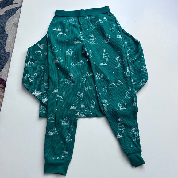 Wonder Shop Ski Scene Thermal Pajamas Size medium  8 - Picture 5 of 8